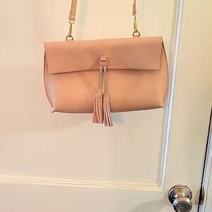 Anthropologie soft blush pink bag